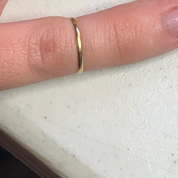 10k Gold half pinky band ring or child’s ring.marked and tested dainty in size. - Picture 3 of 5